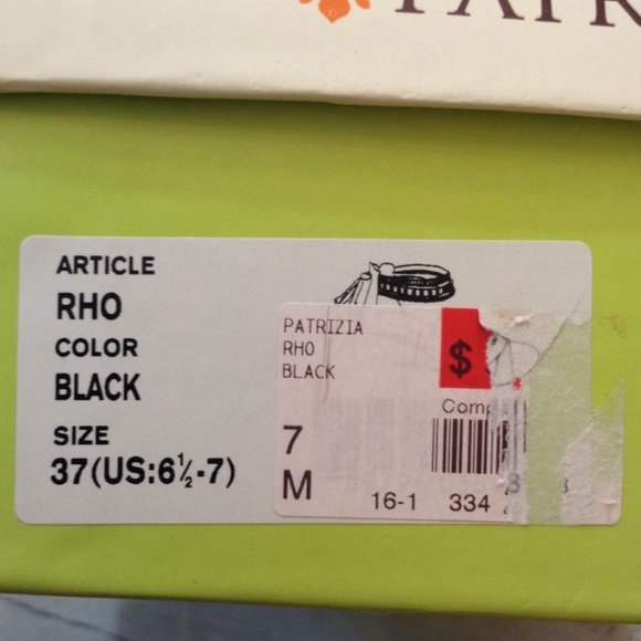 Patrizia Rho Black Rhinestone Wedge Sandals Size 37/6.5-7 - Picture 7 of 7